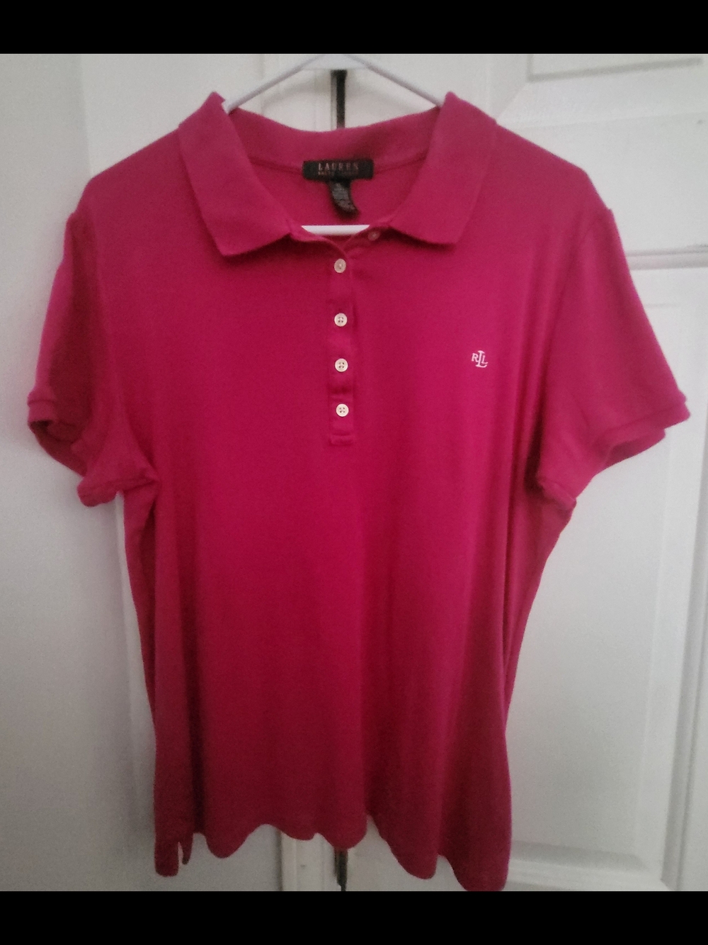 Ralph Lauren Magenta Polo Shirt - Women's Short Sleeve